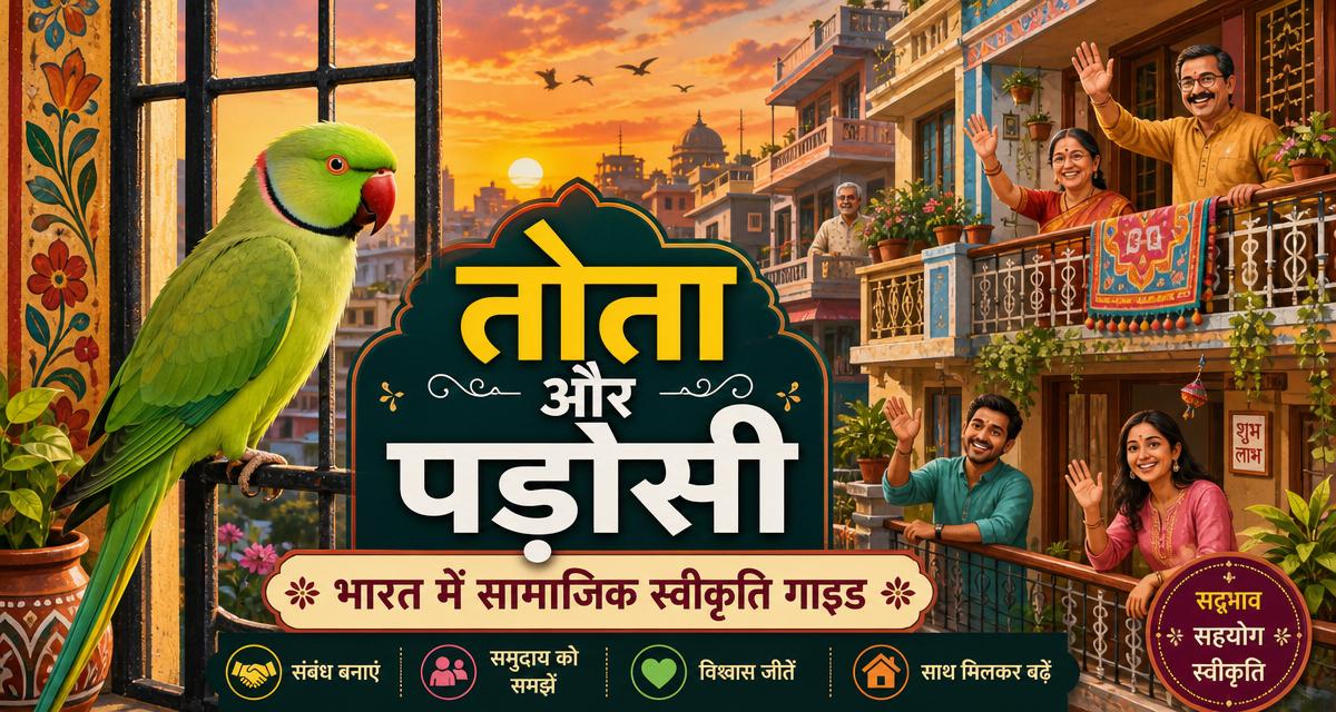 तोता और भारतीय पड़ोसी — सामाजिक स्वीकृति गाइड